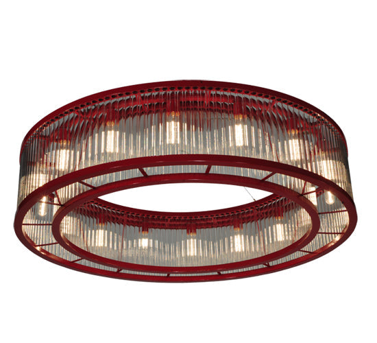 Meyda Lighting Marquee 48" 16-Light Timeless Bronze Pendant Light With Crystal Idalight Shade Glass