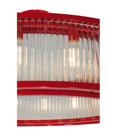 Meyda Lighting Marquee 48" 16-Light Timeless Bronze Pendant Light With Crystal Idalight Shade Glass