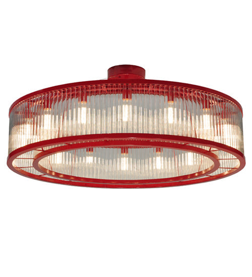 Meyda Lighting Marquee 48" 16-Light Timeless Bronze Pendant Light With Crystal Idalight Shade Glass