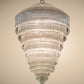 Meyda Lighting Marquee 48" 24-Light Sparkle Silver Supreme Chandelier With Clear Polished Rods Shade Glass