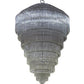 Meyda Lighting Marquee 48" 24-Light Sparkle Silver Supreme Chandelier With Clear Polished Rods Shade Glass
