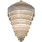Meyda Lighting Marquee 48" 24-Light Sparkle Silver Supreme Chandelier With Clear Polished Rods Shade Glass