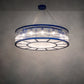 Meyda Lighting Marquee 50" 12-Light Aquamarine Blue Pendant Light With Clear Idalight Tube Shade