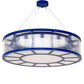 Meyda Lighting Marquee 50" 12-Light Aquamarine Blue Pendant Light With Clear Idalight Tube Shade