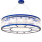 Meyda Lighting Marquee 50" 12-Light Aquamarine Blue Pendant Light With Clear Idalight Tube Shade