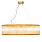 Meyda Lighting Marquee 50" 12-Light Matte Buttered Brass Pendant Light With Crystal Idalight & Contrail Mist Idalight Shade