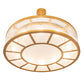 Meyda Lighting Marquee 50" 12-Light Matte Buttered Brass Pendant Light With Crystal Idalight & Contrail Mist Idalight Shade