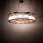 Meyda Lighting Marquee 50" 12-Light Transparent Pastel Black Pendant Light With Clear & Silver Mica Shade Glass