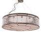 Meyda Lighting Marquee 50" 12-Light Transparent Pastel Black Pendant Light With Clear & Silver Mica Shade Glass