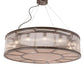 Meyda Lighting Marquee 50" 12-Light Transparent Pastel Black Pendant Light With Clear & Silver Mica Shade Glass