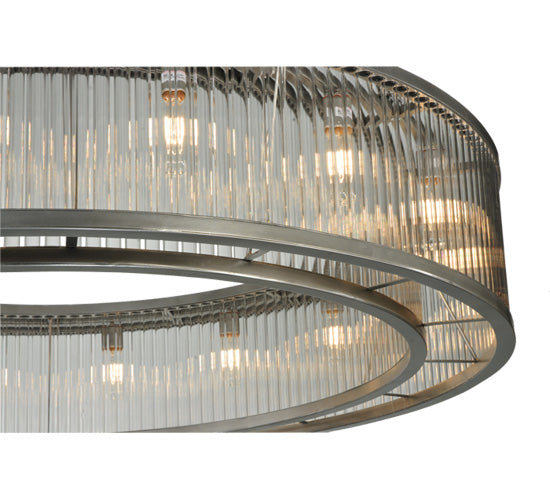 Meyda Lighting Marquee 54" 16-Light Nickel Pendant Light With Clear Crystal Idalight Shade Glass