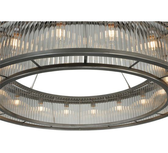 Meyda Lighting Marquee 54" 16-Light Nickel Pendant Light With Clear Crystal Idalight Shade Glass