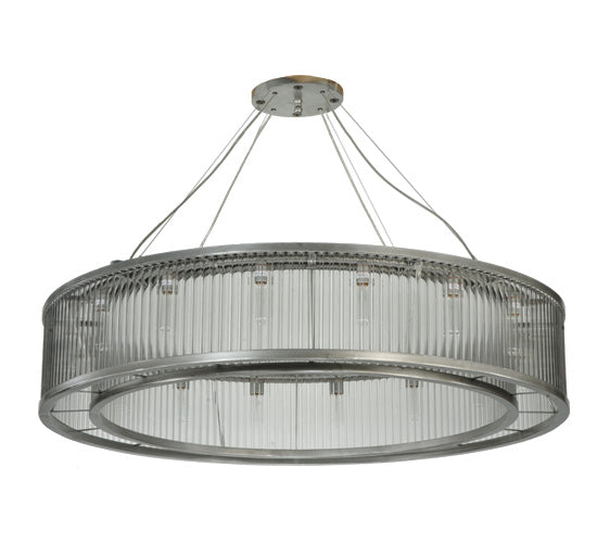 Meyda Lighting Marquee 54" 16-Light Nickel Pendant Light With Clear Crystal Idalight Shade Glass
