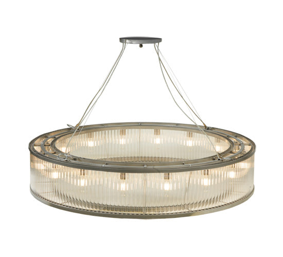 Meyda Lighting Marquee 54" 16-Light Nickel Pendant Light With Clear Crystal Idalight Shade Glass