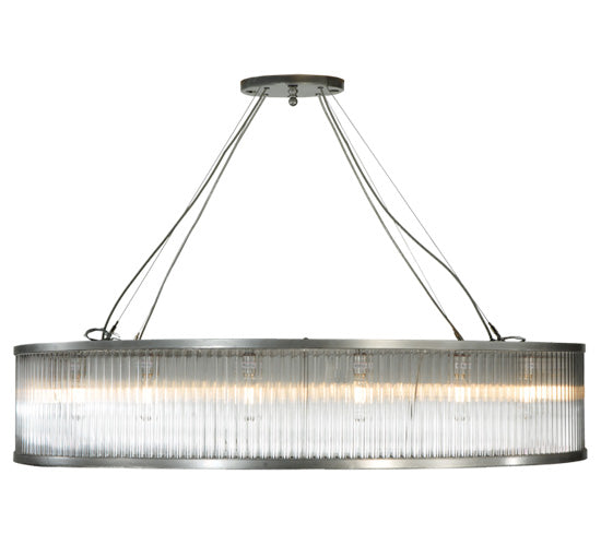 Meyda Lighting Marquee 54" 16-Light Nickel Pendant Light With Clear Crystal Idalight Shade Glass