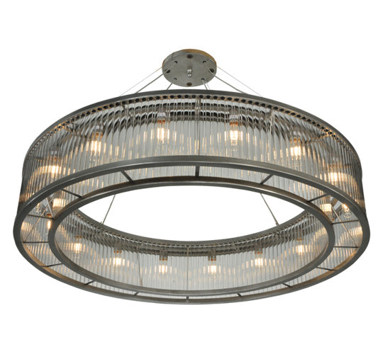 Meyda Lighting Marquee 54" 16-Light Nickel Pendant Light With Clear Crystal Idalight Shade Glass