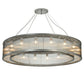 Meyda Lighting Marquee 54" 16-Light Nickel Pendant Light With Clear Crystal Idalight Shade Glass