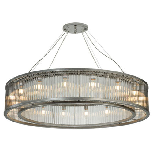 Meyda Lighting Marquee 54" 16-Light Nickel Pendant Light With Clear Crystal Idalight Shade Glass