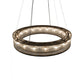 Meyda Lighting Marquee 59" 18-Light Oil Rubbed Bronze Pendant Light With Clear Crystal Idalight Shade Glass