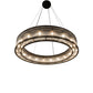 Meyda Lighting Marquee 59" 18-Light Oil Rubbed Bronze Pendant Light With Clear Crystal Idalight Shade Glass
