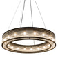 Meyda Lighting Marquee 59" 18-Light Oil Rubbed Bronze Pendant Light With Clear Crystal Idalight Shade Glass