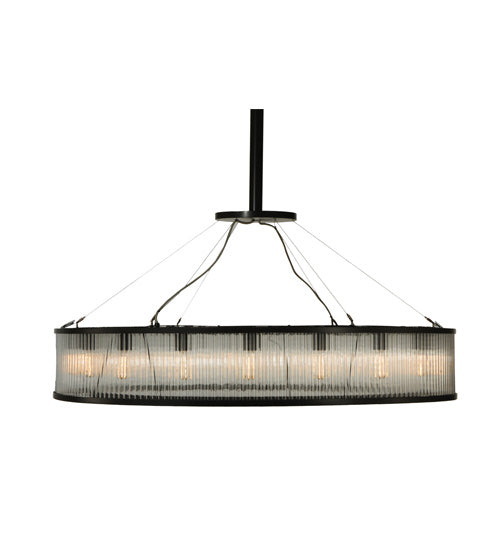Meyda Lighting Marquee 59" 18-Light Timeless Bronze Pendant Light With Clear Shade Glass