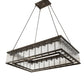 Meyda Lighting Marquee 60" 28-Light Antique Copper Island Pendant Light With Clear Crystal Idalight Shade