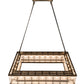 Meyda Lighting Marquee 60" 28-Light Antique Copper Island Pendant Light With Clear Crystal Idalight Shade