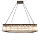 Meyda Lighting Marquee 60" 28-Light Antique Copper Island Pendant Light With Clear Crystal Idalight Shade