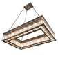 Meyda Lighting Marquee 60" 28-Light Antique Copper Island Pendant Light With Clear Crystal Idalight Shade
