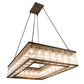 Meyda Lighting Marquee 60" 28-Light Antique Copper Island Pendant Light With Clear Crystal Idalight Shade