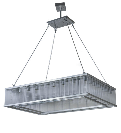 Meyda Lighting Marquee 60" 28-Light Extreme Chrome Island Pendant Light With Clear Crystal Idalight Shade