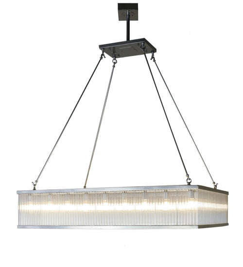 Meyda Lighting Marquee 60" 28-Light Extreme Chrome Island Pendant Light With Clear Crystal Idalight Shade