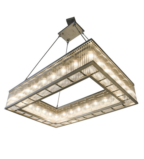 Meyda Lighting Marquee 60" 28-Light Extreme Chrome Island Pendant Light With Clear Crystal Idalight Shade