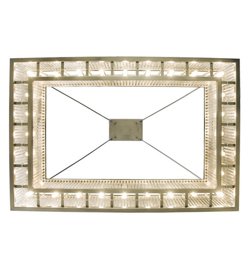 Meyda Lighting Marquee 60" 28-Light Extreme Chrome Island Pendant Light With Clear Crystal Idalight Shade