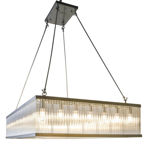 Meyda Lighting Marquee 60" 28-Light Extreme Chrome Island Pendant Light With Clear Crystal Idalight Shade