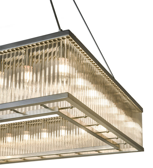 Meyda Lighting Marquee 60" 28-Light Extreme Chrome Island Pendant Light With Clear Crystal Idalight Shade
