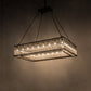 Meyda Lighting Marquee 60" 28-Light Oil Rubbed Bronze Island Pendant Light With Clear Shade Glass
