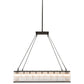 Meyda Lighting Marquee 60" 28-Light Oil Rubbed Bronze Island Pendant Light With Clear Shade Glass