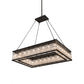 Meyda Lighting Marquee 60" 28-Light Oil Rubbed Bronze Island Pendant Light With Clear Shade Glass
