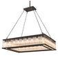 Meyda Lighting Marquee 60" 28-Light Oil Rubbed Bronze Island Pendant Light With Clear Shade Glass