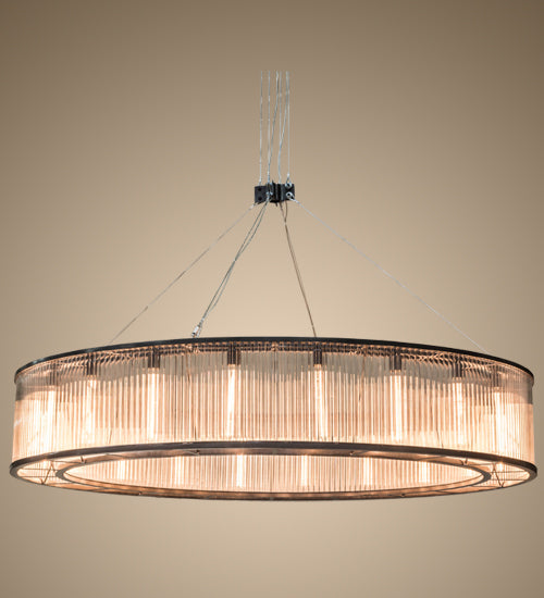 Meyda Lighting Marquee 85" 20-Light Cosmic Silver Vein Pendant Light With Crystal Idalight Shade