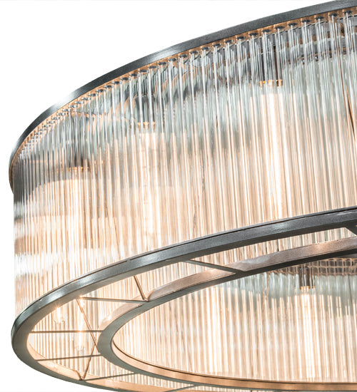 Meyda Lighting Marquee 85" 20-Light Cosmic Silver Vein Pendant Light With Crystal Idalight Shade