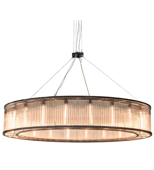 Meyda Lighting Marquee 85" 20-Light Cosmic Silver Vein Pendant Light With Crystal Idalight Shade