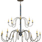 Meyda Lighting Marseille 68" 20-Light 2-Tier Antique Brass Chandelier With Ivory Faux Candlelight