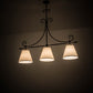 Meyda Lighting Marselle 42" 3-Light Oil Rubbed Bronze Island Pendant Light With Natural Textrene Shade