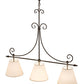 Meyda Lighting Marselle 42" 3-Light Oil Rubbed Bronze Island Pendant Light With Natural Textrene Shade