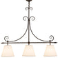 Meyda Lighting Marselle 42" 3-Light Oil Rubbed Bronze Island Pendant Light With Natural Textrene Shade