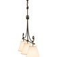 Meyda Lighting Marselle 42" 3-Light Oil Rubbed Bronze Island Pendant Light With Natural Textrene Shade