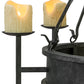 Meyda Lighting Marta 172299 60" 18-Light 2-Tier Smoke Chandelier With Amber Faux Candlelight